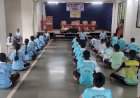 आंतरराष्ट्रीय योग दिनानिमित्त अणसूर पाल हायस्कूल येथे प्राणायाम प्रात्यक्षिके.