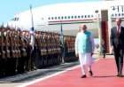 पंतप्रधान नरेंद्र मोदी यांचे रशियात भव्य स्वागत.