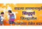 वाढत्या उन्हामुळे जिल्हा परिषद शाळांच्या वेळेत बदल...९ मार्चपासून शाळा भरणार सकाळच्या सत्रात...