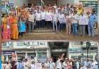 मानवी साखळी करून मोदी सरकारला दर्शवला कुडाळातून पाठिंबा.....दिल्लीतील घडामोडींवर भाजप आक्रमक 