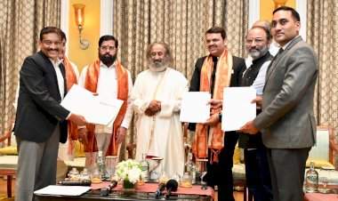 जलयुक्त शिवार लोकचळवळ बनवून मिशन मोडवर राबविणार : मुख्यमंत्री एकनाथ शिंदे.  आर्ट ऑफ लिव्हिंगसमवेत जलयुक्त शिवार आणि नैसर्गिक शेतीचा सामंजस्य करार.