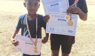 सांगली येथे होणाऱ्या राज्यस्तरीय ॲथलॅटिक्स स्पर्धेसाठी श्रावणी म्हाडेश्वर आणि सर्वेश म्हाडेश्वर यांची निवड.