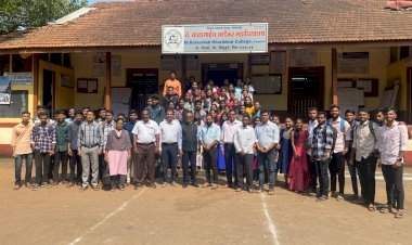 खर्डेकर महाविद्यालयात विद्यार्थ्यांचा निरोप समारंभ उत्साहात संपन्न.