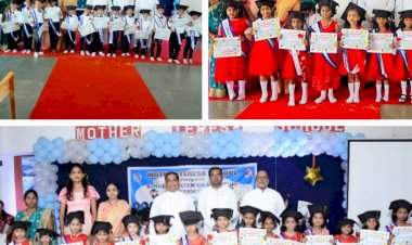 मदर तेरेसा स्कूल येथे पदवीदान समारंभ उत्साहात साजरा.