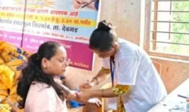 शिरगाव येथे मोफत आरोग्य शिबिराला उत्स्फूर्त प्रतिसाद.