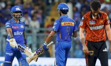 वानखेडेवर सुर्यकुमार यादव नावाचं वादळ; सुर्यकुमारच्या नाबाद शतकी खेळीने मुंबई इंडियन्सचा सनरायझर्स हैदराबादवर दणदणीत विजय.