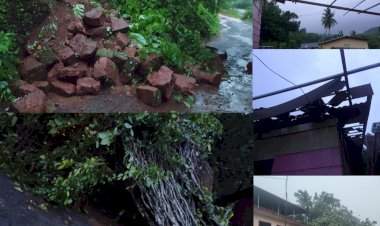 देवगडमध्ये मुसळधार वादळी वाऱ्यासह पाऊस; दाभोळे शिरगाव येथे घरावर कोसळले झाड.  रहाटेश्वर येथील कॉजवे पाण्याखाली तर शिरगाव बाजारपेठेत वटवृक्ष उन्मळून पडल्याने वाहतूक ठप्प.