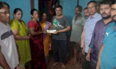 वेतोरे येथील गावडे कुटुंबियांना भाजप युवा मोर्चा प्रदेश उपाध्यक्ष विशाल परब यांच्याकडून मदतीचा हात.