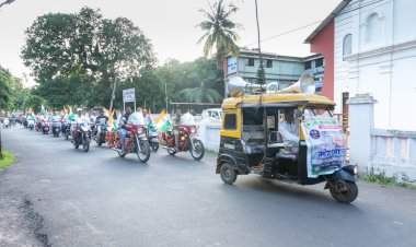 वेंगुर्ला येथे ‘हर घर तिरंगा’ अभियानांतर्गत तिरंगा मोटारसायकल रॅली संपन्‍न.