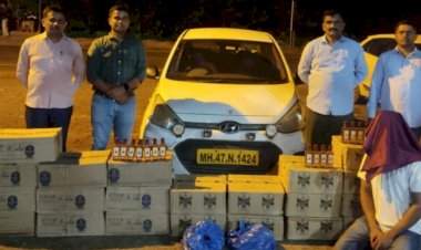गोवा बनावटीच्या अवैध दारू वाहतुकीवर राज्य उत्पादन शुल्क विभागाची मोठी कारवाई.  तब्बल ६ लाख १६ हजारांचा मुद्देमाल जप्त; एक जण ताब्यात.