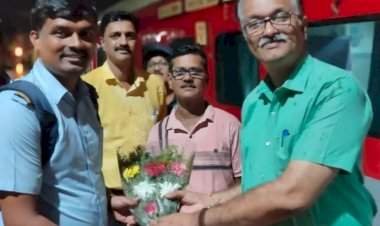 वांद्रे-मडगाव नवीन द्विसाप्ताहिक रेल्वे गाडीचे रत्नागिरीत स्वागत.