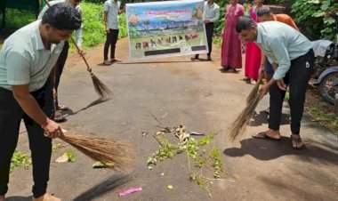 मालपे येथे कृषीदुतांमार्फत राबविण्यात आली स्वच्छ्ता मोहीम.