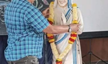 मदर तेरेसा स्कूल वेंगुर्ला येथे संत मदर तेरेसा यांची जयंती साजरी.
