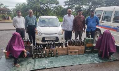 बेकायदा गोवा बनावटीची दारू वाहतूक केल्याप्रकरणी सांगली येथील दोघे ताब्यात.