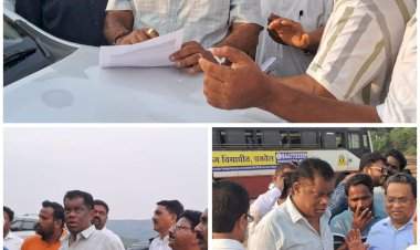 आमदार किरण सामंत यांनी मिऱ्या नागपूर रस्त्याच्या चौपदरीकरणाची केली पाहणी