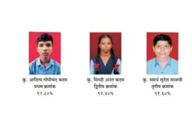 जय भवानी एज्युकेशन सोसायटी संचलित सुमन विद्यालय, टेरव प्रशालेचा दहावीचा निकाल १००%