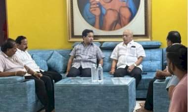 मंत्री नीतेश राणे यांनी घेतली संदेश पारकर यांची भेट