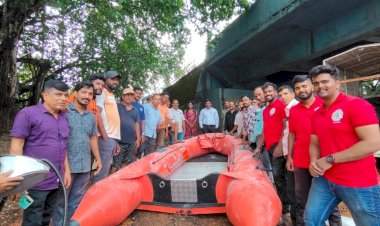 कुडाळ पिंगुळी येथे रेस्क्यू बोटचे उद्घाटन