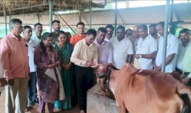 वैभववाडी येथे भाजपा किसान मोर्चाच्या वतीने गोमाता पुजन व नैसर्गिक शेती परिसंवाद