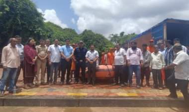 कणकवली येथे आपत्तीव्यवस्थापनाची रंगीत तालीम संपन्न.......तालुका प्रशासनाचे प्रमुख अधिकारी होते उपस्थित