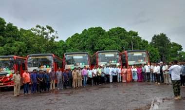 विजयदुर्ग आगाराला ५ नवीन एसटी बसेस प्राप्त