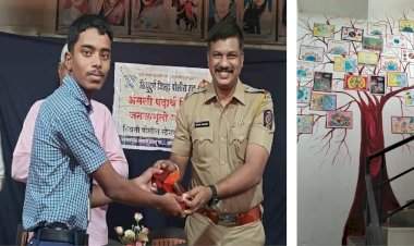 चित्रांच्या माध्यमातून नशा मुक्तीचा संदेश......निवती पोलिसांनी केले कौतुक