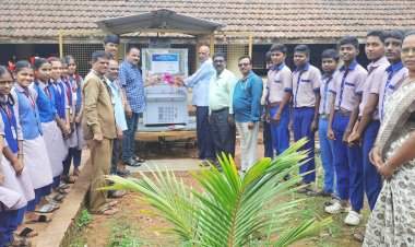 कोकण कला व शिक्षण विकास संस्थेने दिलेल्या वाॅटर फिल्टरचा वेंगुर्ले हायस्कूलमध्ये शुभारंभ