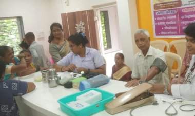 म्हापण येथे आरोग्य तपासणी शिबिर संपन्न.