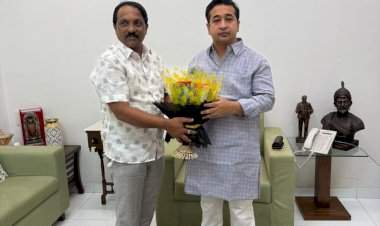 रत्नागिरी कृषी उत्पन्न बाजार समितीचे नवे सभापती संदीप सुर्वे यांनी घेतली मंत्री नितेश राणे यांची भेट