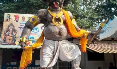 नरकासुर निर्मितीत तरुणाई दंग — परुळे परिसरात दिवाळीचा उत्साह