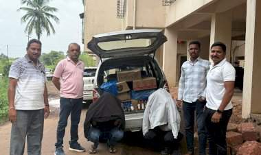 झाराप येथे अवैध दारू वाहतुकीवर कारवाई.....दोन जण ताब्यात