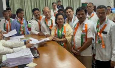 सावंतवाडी नगराध्यक्ष पदासाठी काँग्रेसकडून साक्षी वंजारी यांनी भरला उमेदवारी अर्ज