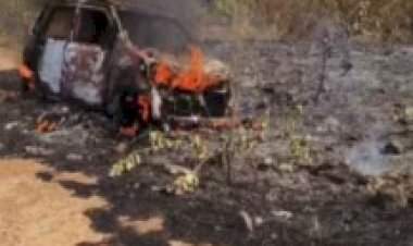 मुंबई-गोवा महामार्गावर भोस्ते घाट नजीक धावत्या मारुती वॅगनार कारला लागली अचानक आग