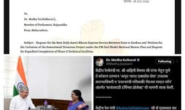 पुणे-कोकणसाठी ‘अमृत भारत एक्सप्रेस’ची मागणी; सावंतवाडी टर्मिनसला गती देण्याबाबत रेल्वेमंत्र्यांशी चर्चा