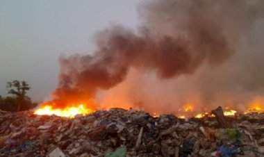 कणकवली घनकचरा प्रकल्पात प्लास्टिक साठ्याला लागली आग