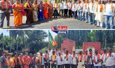 भारतीय जनता पक्षाचा ४६ वा स्थापना दिवस उत्साहात साजरा....'राष्ट्र प्रथम' मंत्राचा जागर करत चौकाचौकांत झाले ध्वजारोहण