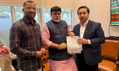 नाधवडे येथे एमआयडीसीसाठी पालकमंत्री नितेश राणेंनी दिले निवेदन.....२८ एकर शासकीय जागेत एमआयडीसीची केली मागणी