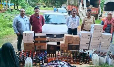कणकवलीत राज्य उत्पादन शुल्क विभागाची मोठी कारवाई, गोव्यातील ६ लाखांची विदेशी दारू जप्त