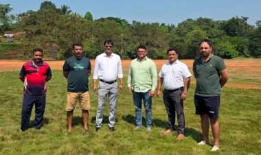 सावंतवाडीच्या जिमखाना मैदानावर रणजी सामन्यांचा थरार रंगणार.....राष्ट्रीय दर्जासाठी उपनगराध्यक्षांचा पुढाकार....एमसीए सदस्य राहुल शेवाळेंकडून प्रत्यक्ष पाहणी