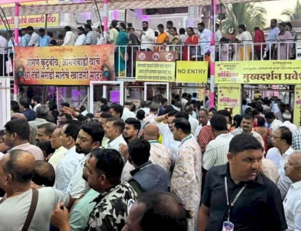 देवी भराडीच्या दर्शनासाठी भक्तांची अलोट गर्दी