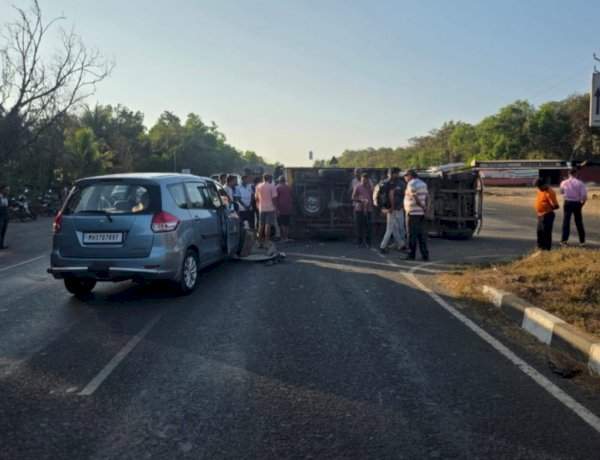 मुंबई-गोवा महामार्गावर भीषण अपघात