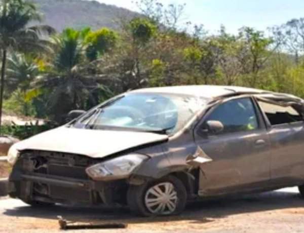 गाडीवरचा ताबा सुटल्याने मळगाव येथे अपघात