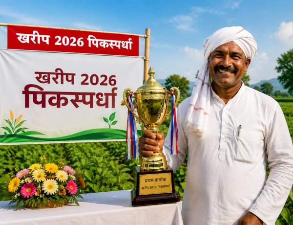 राज्यातील शेतकऱ्यांसाठी सुवर्णसंधी!... खरीप २०२६ पिकस्पर्धेसाठी ऑनलाइन अर्ज सुरू....राज्यस्तरावर ५० हजारांपर्यंत बक्षीस