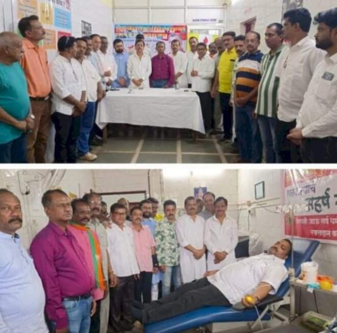 पालकमंत्री रवींद्र चव्हाण यांच्या वाढदिवसानिमित्त सावंतवाडी भाजपाच्या वतीने आयोजित रक्तदान शिबिरास उत्स्फूर्त प्रतिसाद.