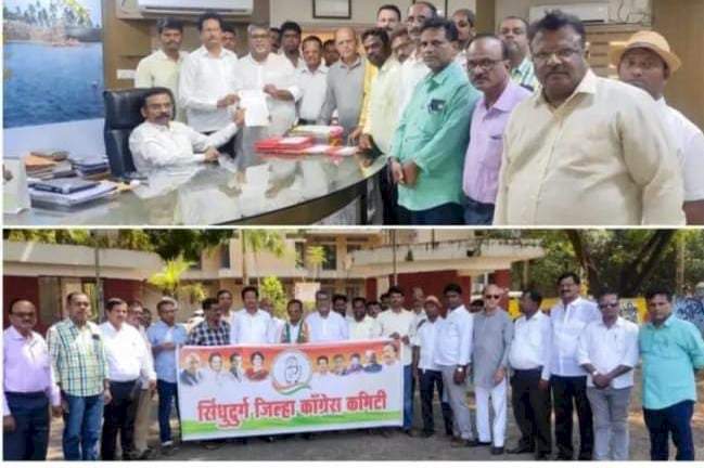 शेतकऱ्यांच्या विविध मागण्यांसाठी काँग्रेसचा एल्गार मोर्चा.