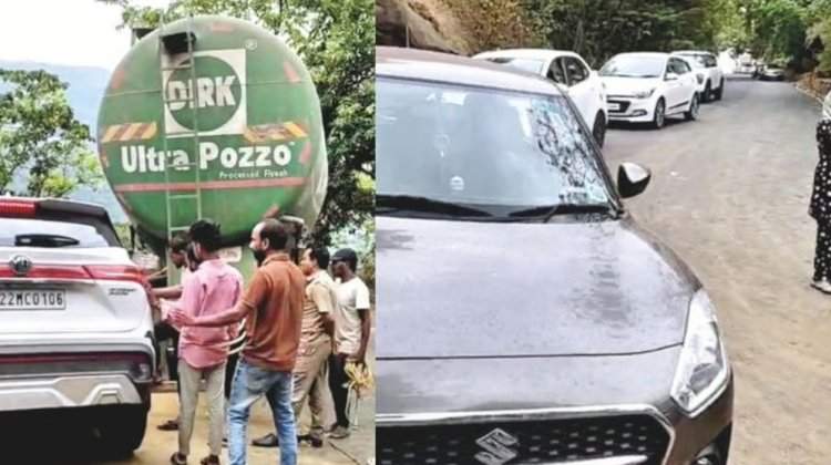 तिलारी घाटात टँकरला अपघात