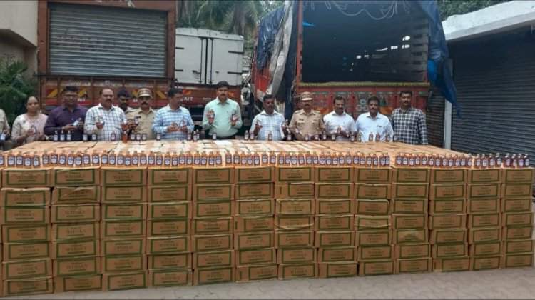ठाणे येथे अवैध मद्यसाठा जप्त......उत्पादन शुल्क विभागाची मोठी कारवाई
