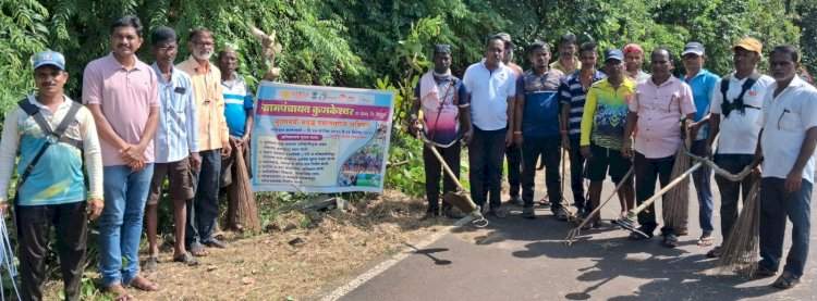 कातवणेश्वर येथे स्वच्छता अभियान उत्साहात संपन्न