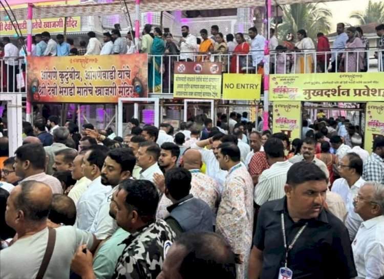 देवी भराडीच्या दर्शनासाठी भक्तांची अलोट गर्दी