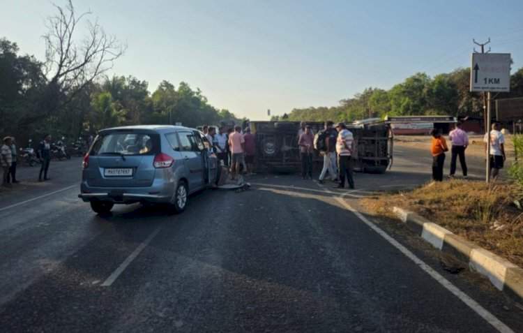 मुंबई-गोवा महामार्गावर भीषण अपघात
